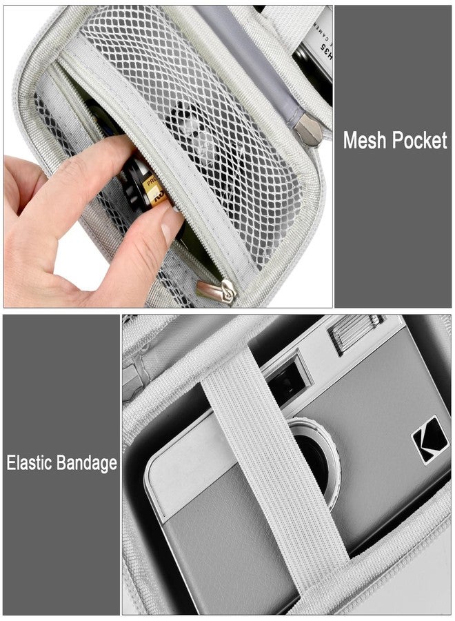 Grapsa Digital Camera Case Compatible with KODAK EKTAR H35 H35N Half Frame Film Camera, Storage Holder Organizer for Kodak Ultra F9 M35 M38 Paper Shoot kamera, 35mm Film Rolls (Box Only) -Grey - Image 3